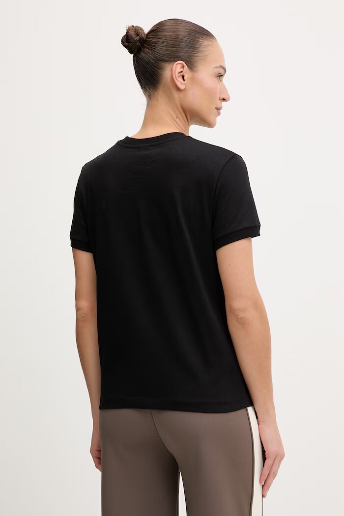 GUESS Памучна тениска ROSALBA дамска в черно V6RI04 K8FQ4