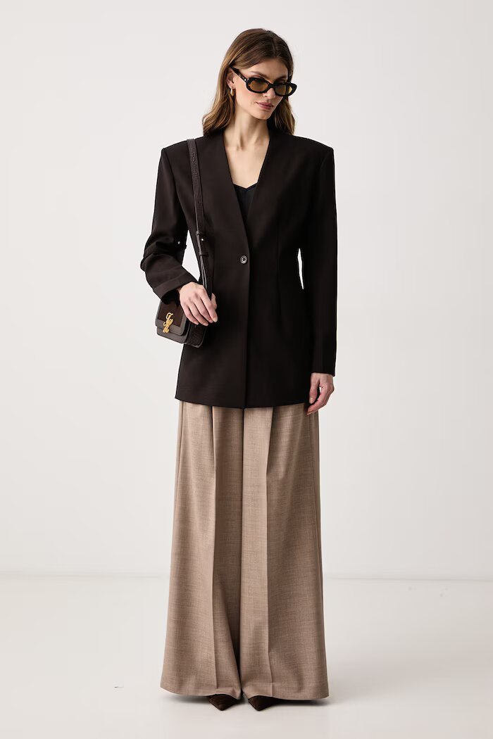 GUESS панталон дамски с вълна x LEONIE HANNE бежов W6BB40 W5204