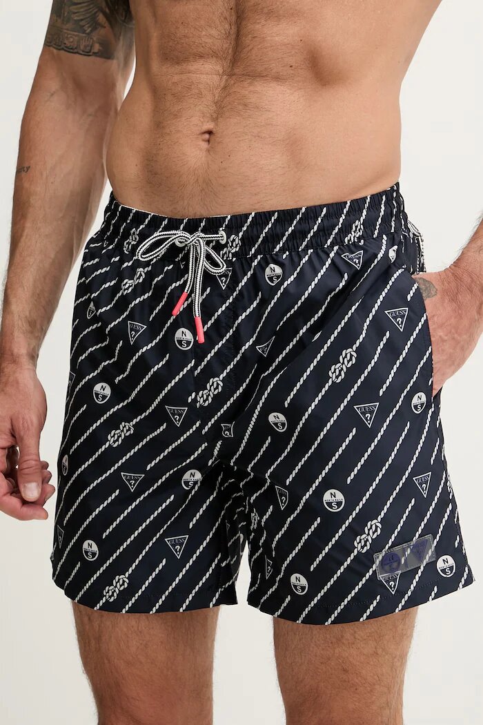GUESS плувни шорти мъжки x North Sails тъмносини M6GZ20 W2170