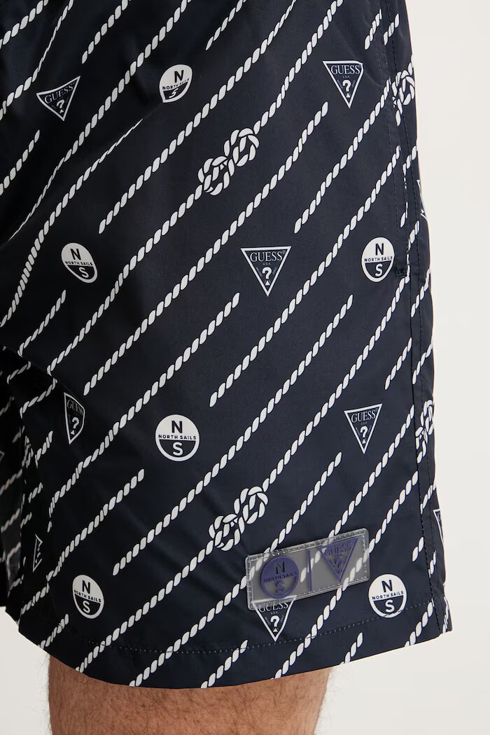 GUESS плувни шорти мъжки x North Sails тъмносини M6GZ20 W2170