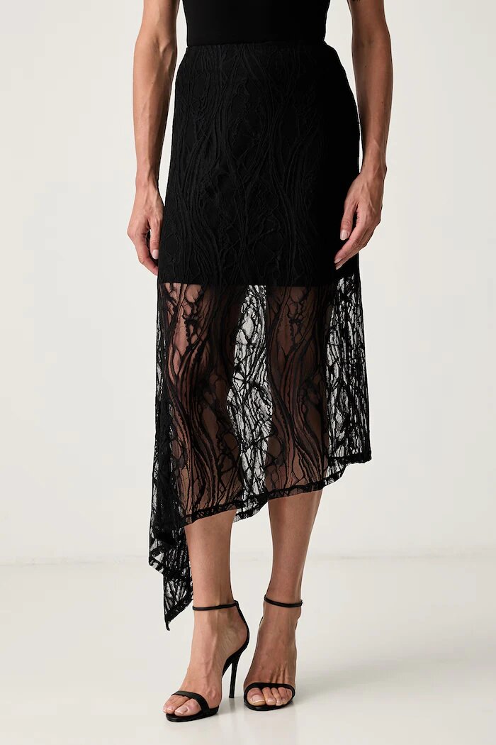 GUESS пола EVELYN черна с изчистена шарка W6YD12 K4364