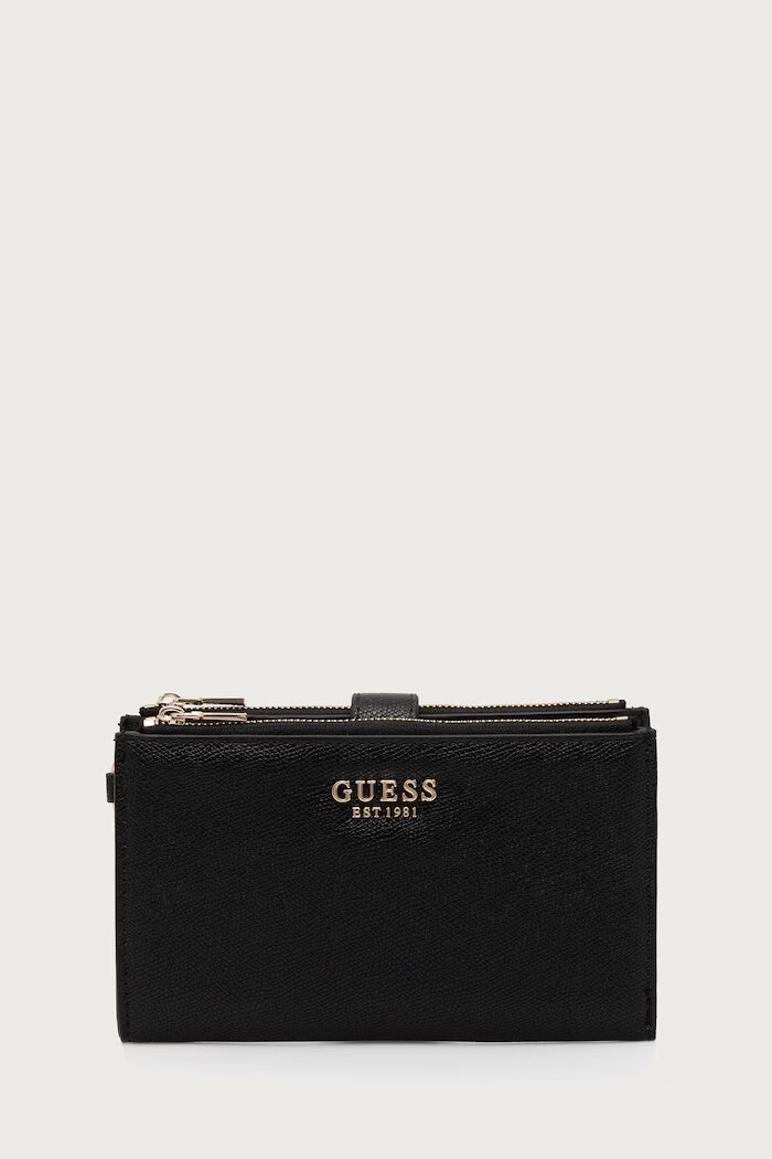 GUESS портфейл дамски от имитация на кожа AMORETTE черен SWBG78 98157