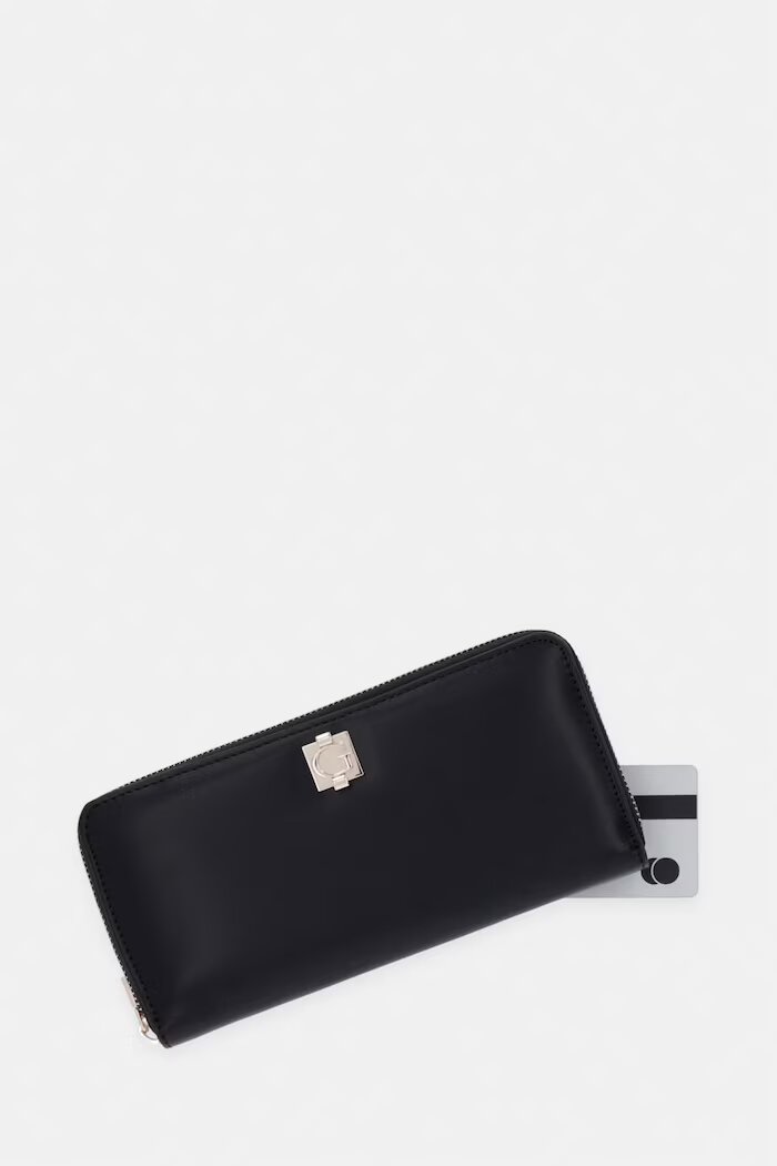 GUESS портфейл дамски от имитация на кожа AUDREY черен SWVG97 34146