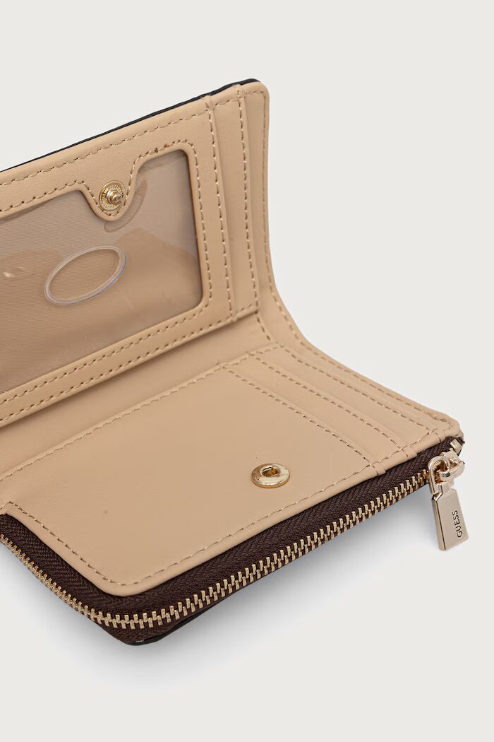 GUESS портфейл дамски от имитация на кожа BLAKE кафяв SWPD22 22156