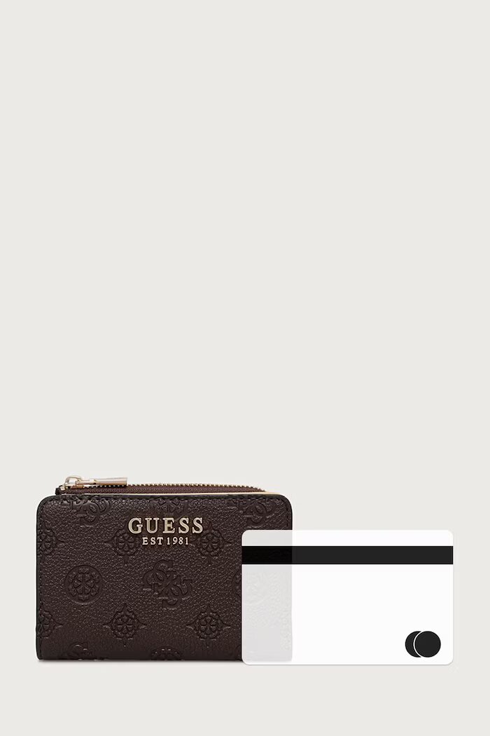 GUESS портфейл дамски от имитация на кожа BLAKE кафяв SWPD22 22156