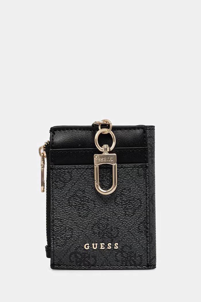 GUESS Портфейл дамски от имитация на кожа черен RW7562 P6201