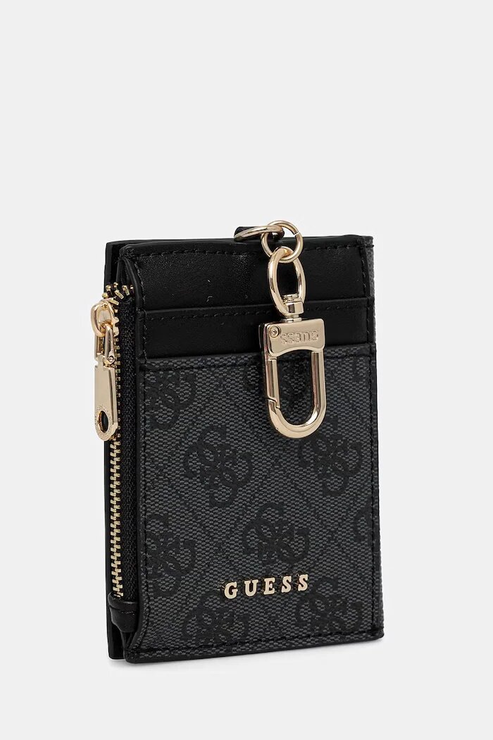 GUESS Портфейл дамски от имитация на кожа черен RW7562 P6201