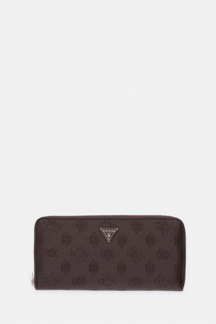 GUESS портфейл дамски от имитация на кожа DIANA кафяв SWPD97 27146