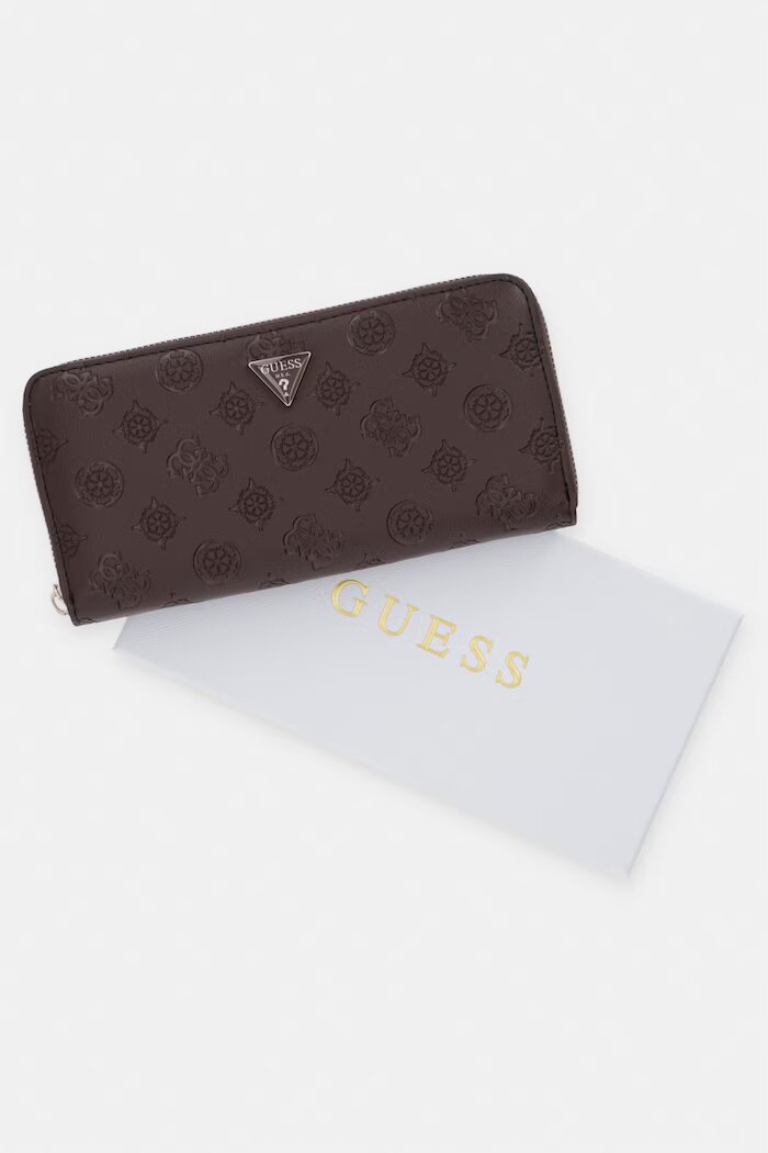 GUESS портфейл дамски от имитация на кожа DIANA кафяв SWPD97 27146