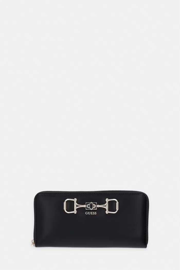 GUESS портфейл дамски от имитация на кожа JANIE черен SWVG99 10146