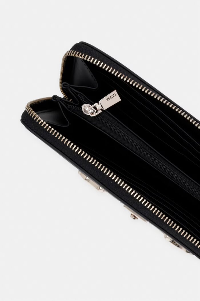 GUESS портфейл дамски от имитация на кожа JANIE черен SWVG99 10146