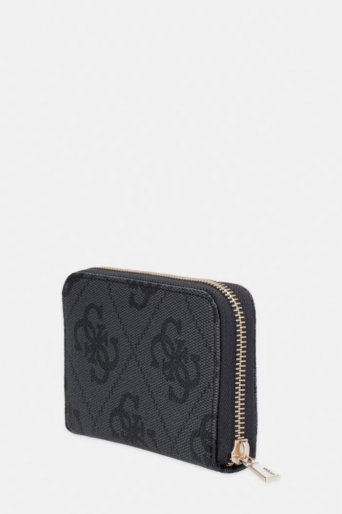 GUESS Портфейл дамски от имитация на кожа JANIE сив SWOS99 24140