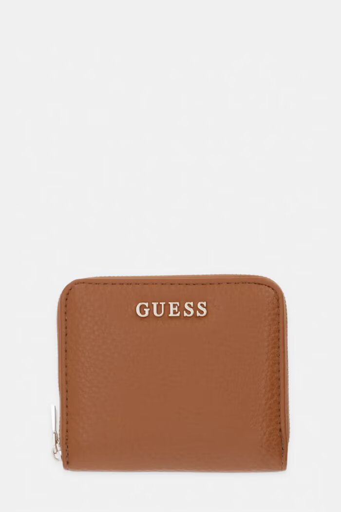 GUESS портфейл дамски от имитация на кожа JESSA кафяв SWBG83 62137