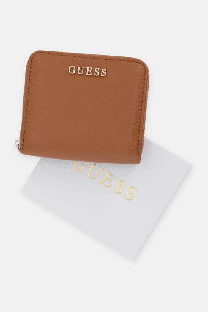 GUESS портфейл дамски от имитация на кожа JESSA кафяв SWBG83 62137