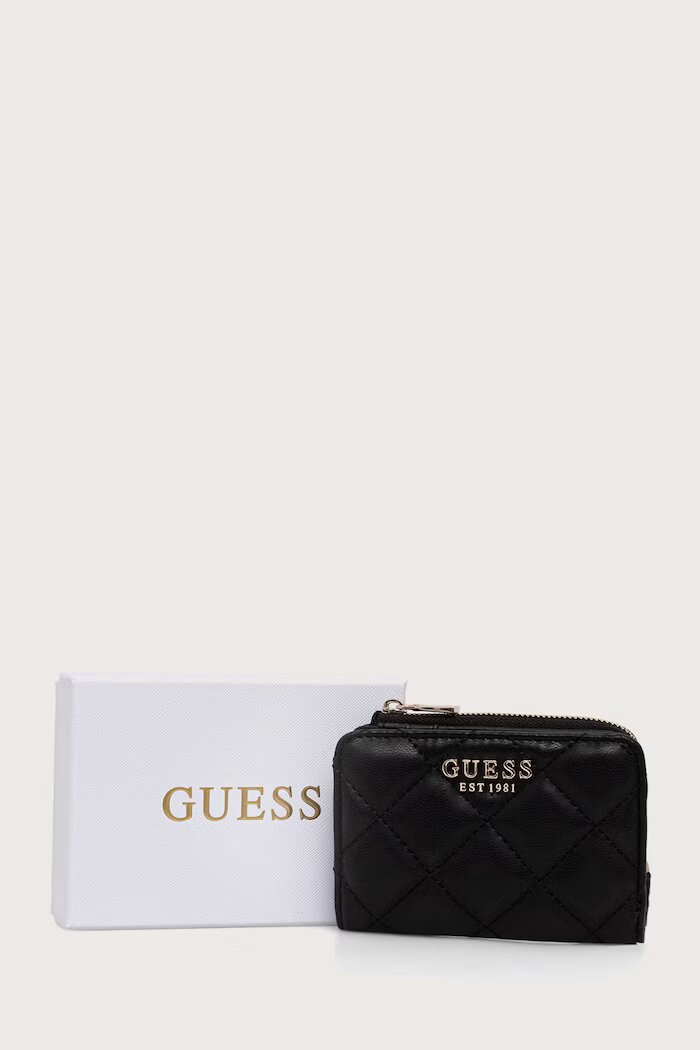 GUESS портфейл дамски от имитация на кожа JULIET черен SWQG24 56156