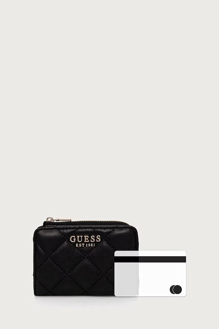 GUESS портфейл дамски от имитация на кожа JULIET черен SWQG24 56156