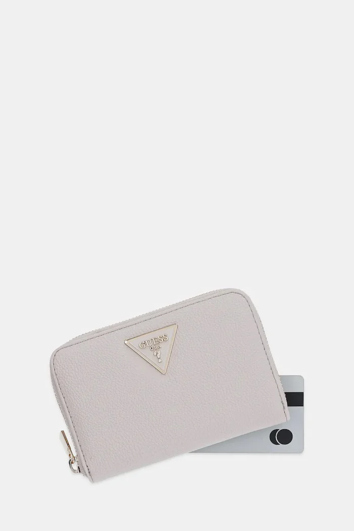 GUESS портфейл дамски от имитация на кожа LAUREL бежов SWBG74 59140