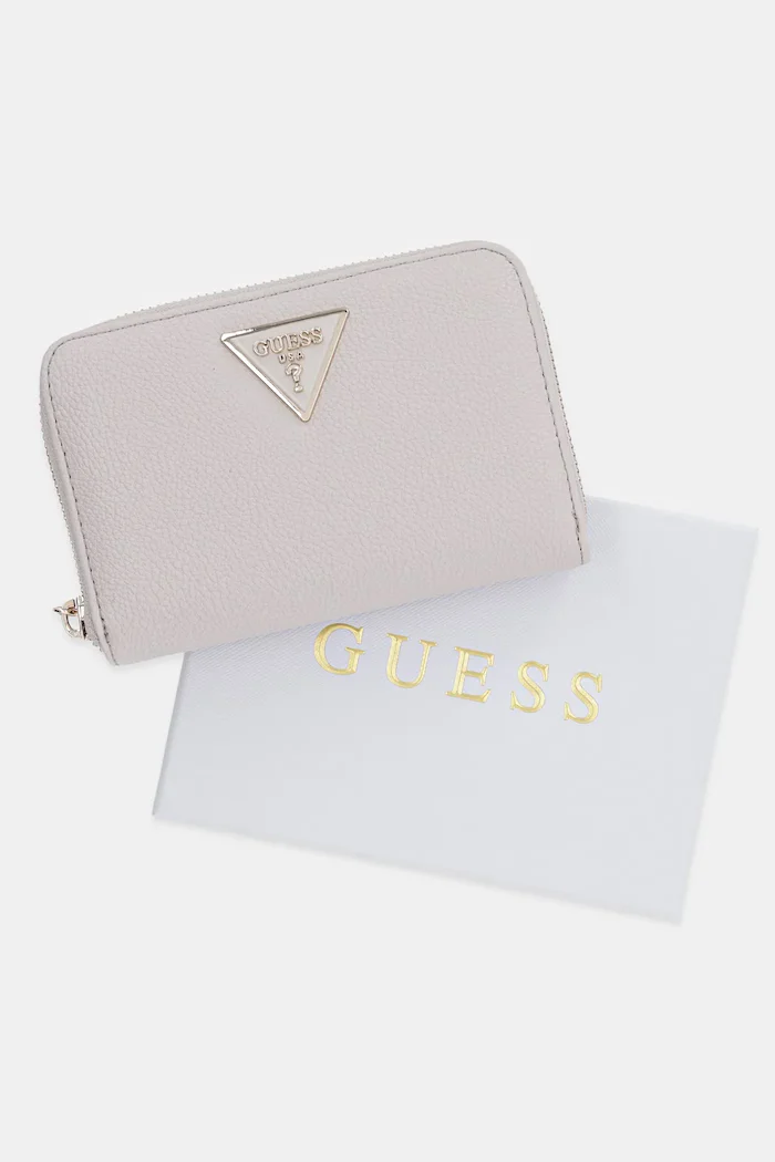 GUESS портфейл дамски от имитация на кожа LAUREL бежов SWBG74 59140