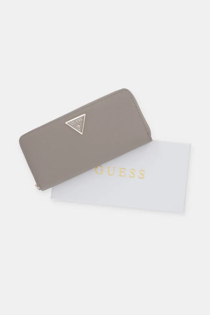 GUESS портфейл дамски от имитация на кожа LAUREL бежов SWBG74 59146