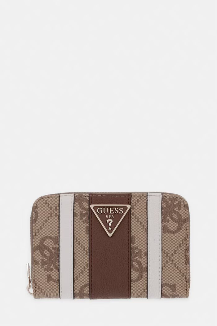 GUESS портфейл дамски от имитация на кожа LAUREL бежов SWSS74 59140