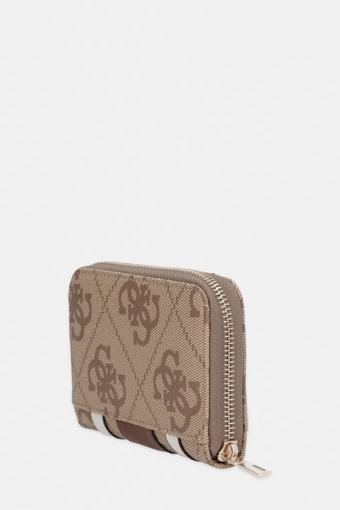 GUESS портфейл дамски от имитация на кожа LAUREL бежов SWSS74 59140