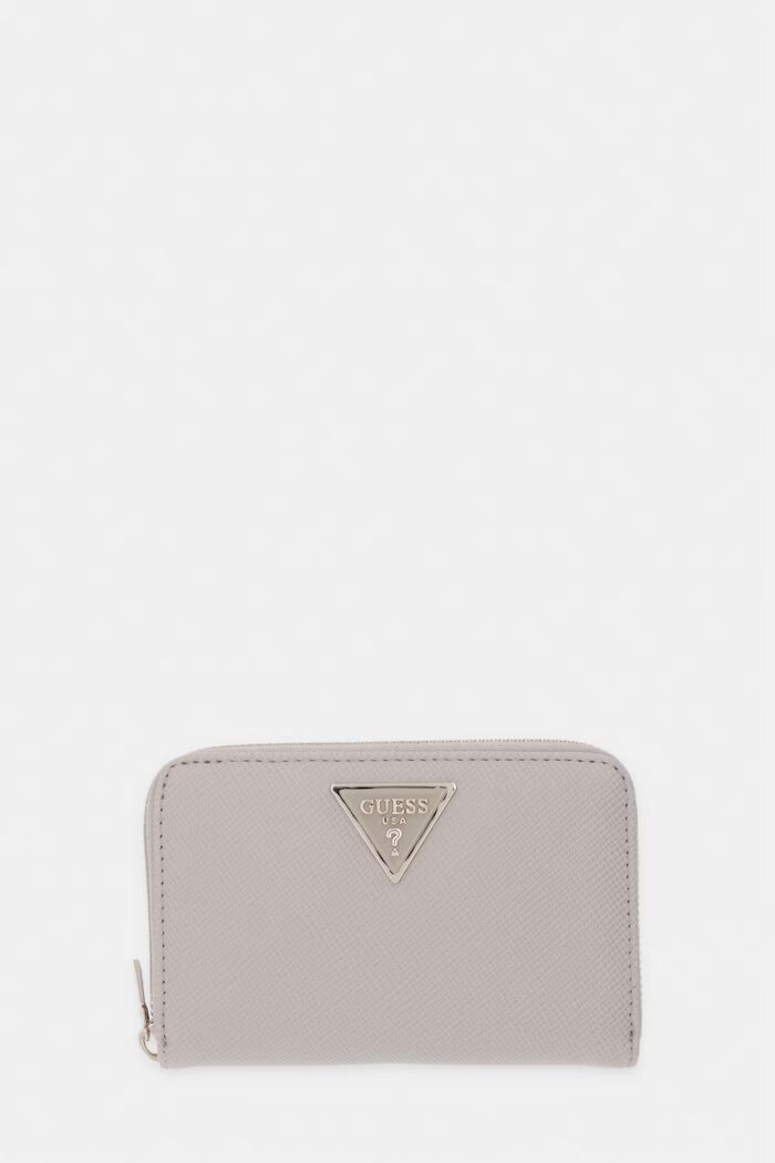 GUESS портфейл дамски от имитация на кожа LAUREL бежов SWZG74 59140