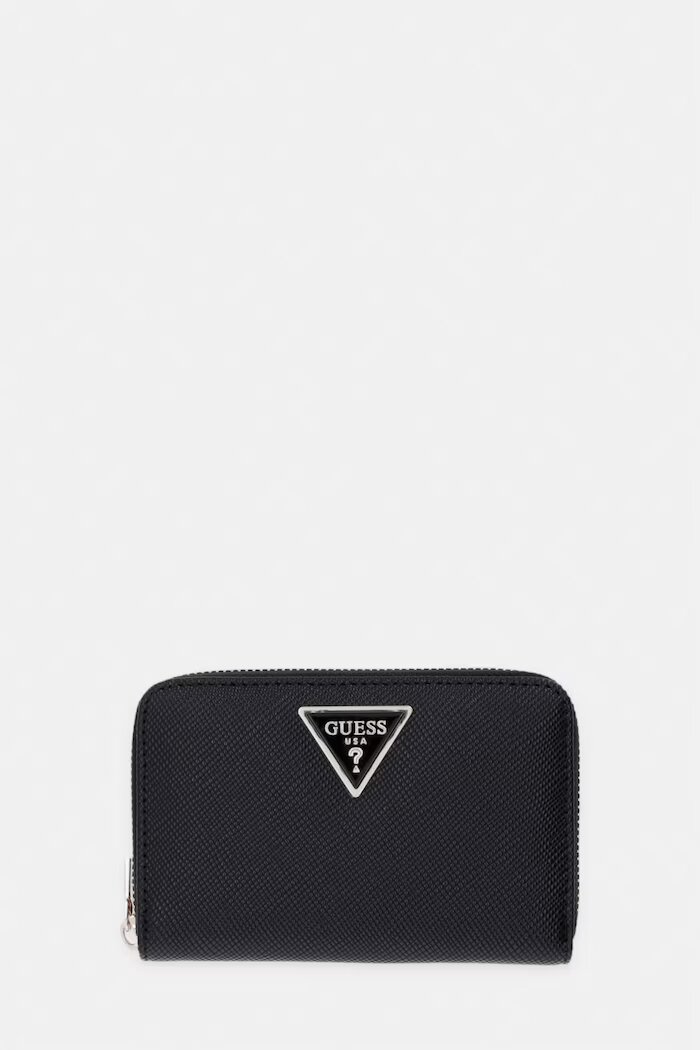 GUESS портфейл дамски от имитация на кожа LAUREL черен SWZG74 59140