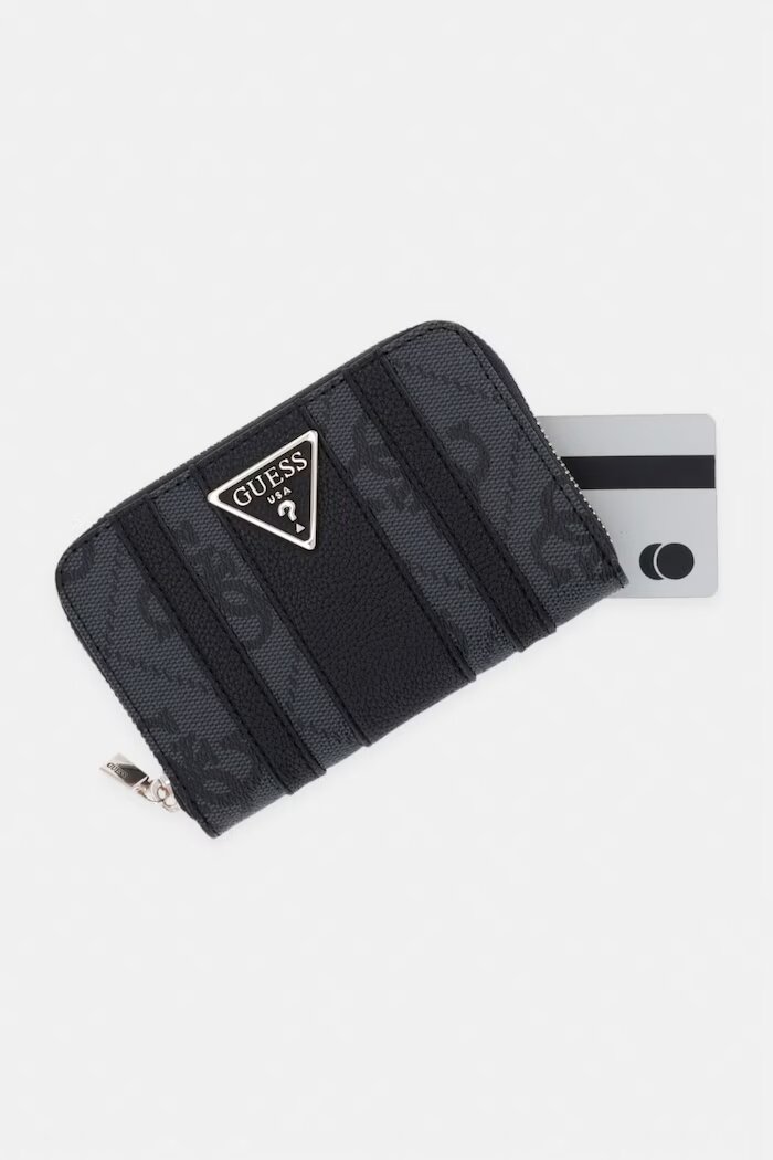 GUESS портфейл дамски от имитация на кожа LAUREL сив SWSS74 59140