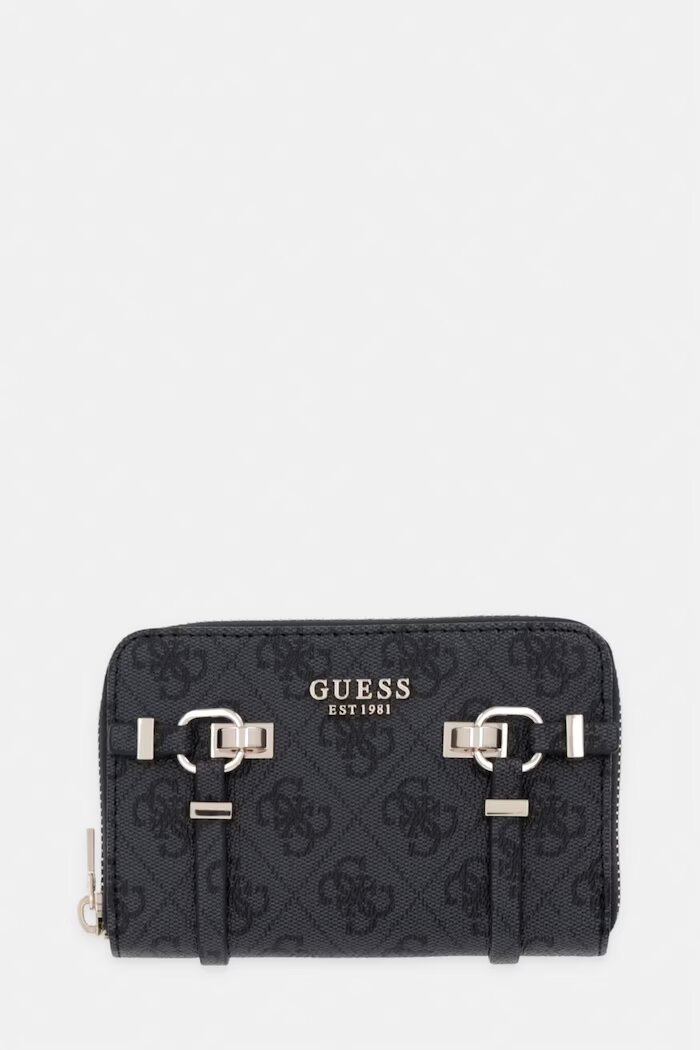 GUESS портфейл дамски от имитация на кожа LEONA сив SWSG99 17140