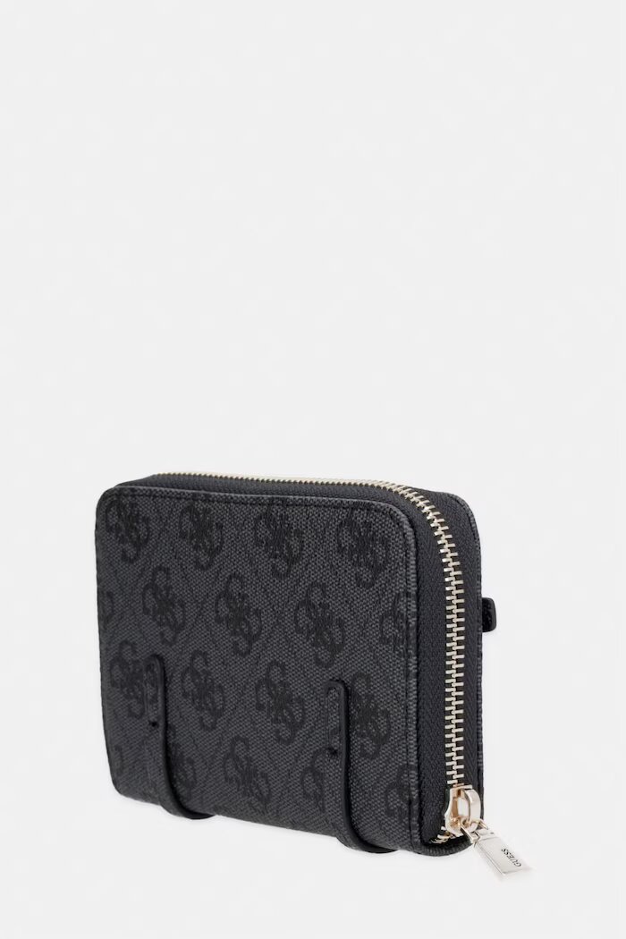 GUESS портфейл дамски от имитация на кожа LEONA сив SWSG99 17140