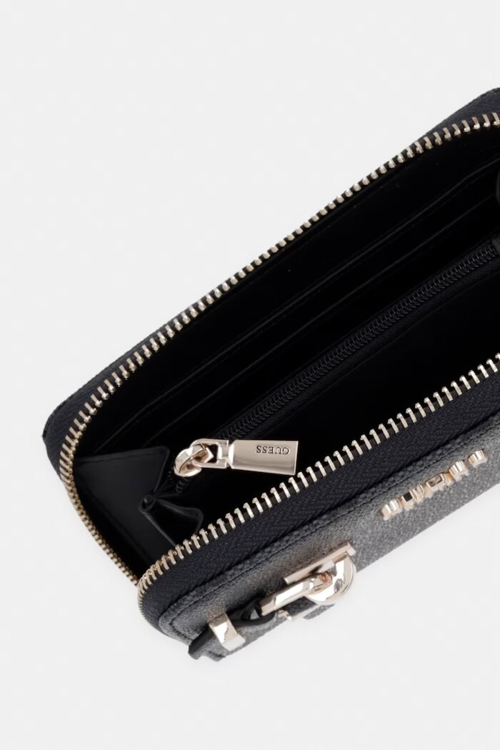 GUESS портфейл дамски от имитация на кожа LEONA сив SWSG99 17140