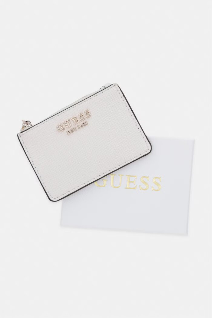 GUESS портфейл дамски от имитация на кожа PATSIE бял SWZG99 19505