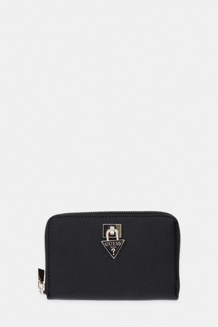 GUESS портфейл дамски от имитация на кожа PATSIE черен SWZG99 19140