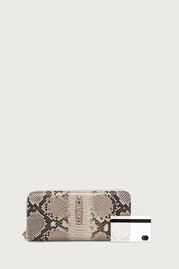 GUESS портфейл дамски от имитация на кожа YVONNE бежов SWKG23 29146