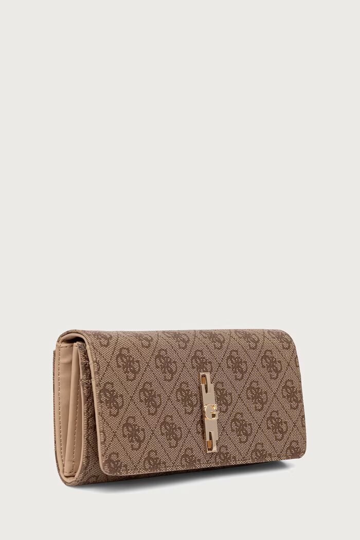 GUESS портфейл дамски от имитация на кожа YVONNE бежов SWSG23 78155