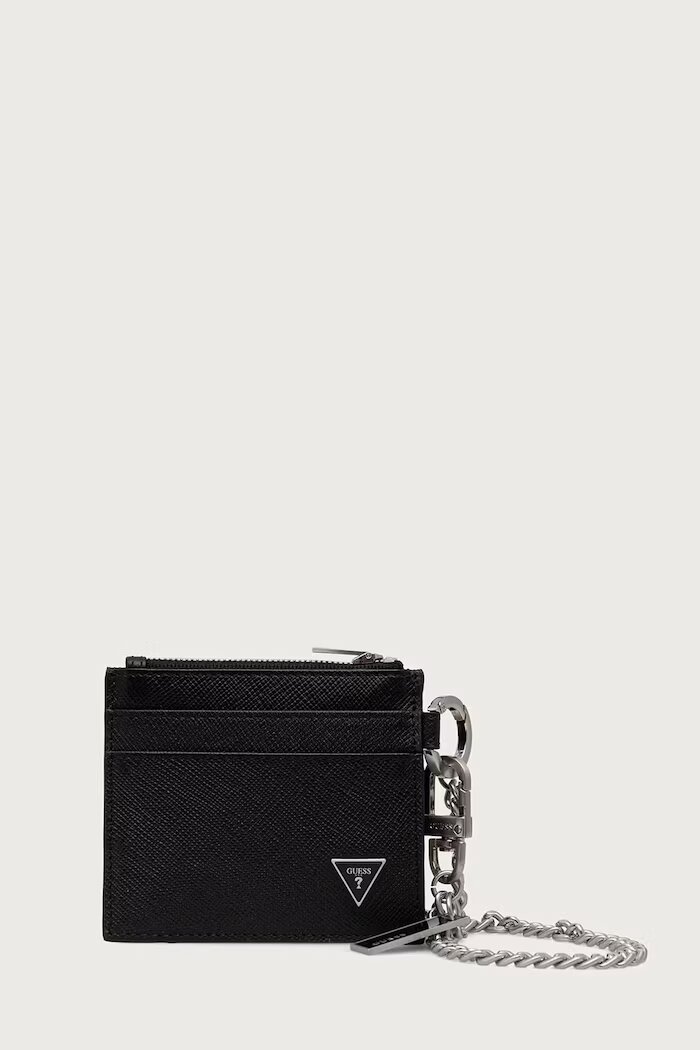 GUESS портфейл мъжки от кожа MILANO черен SMMISL LEA10