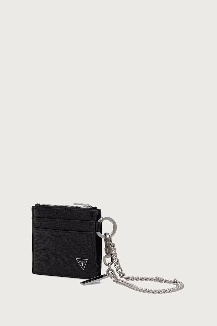 GUESS портфейл мъжки от кожа MILANO черен SMMISL LEA10
