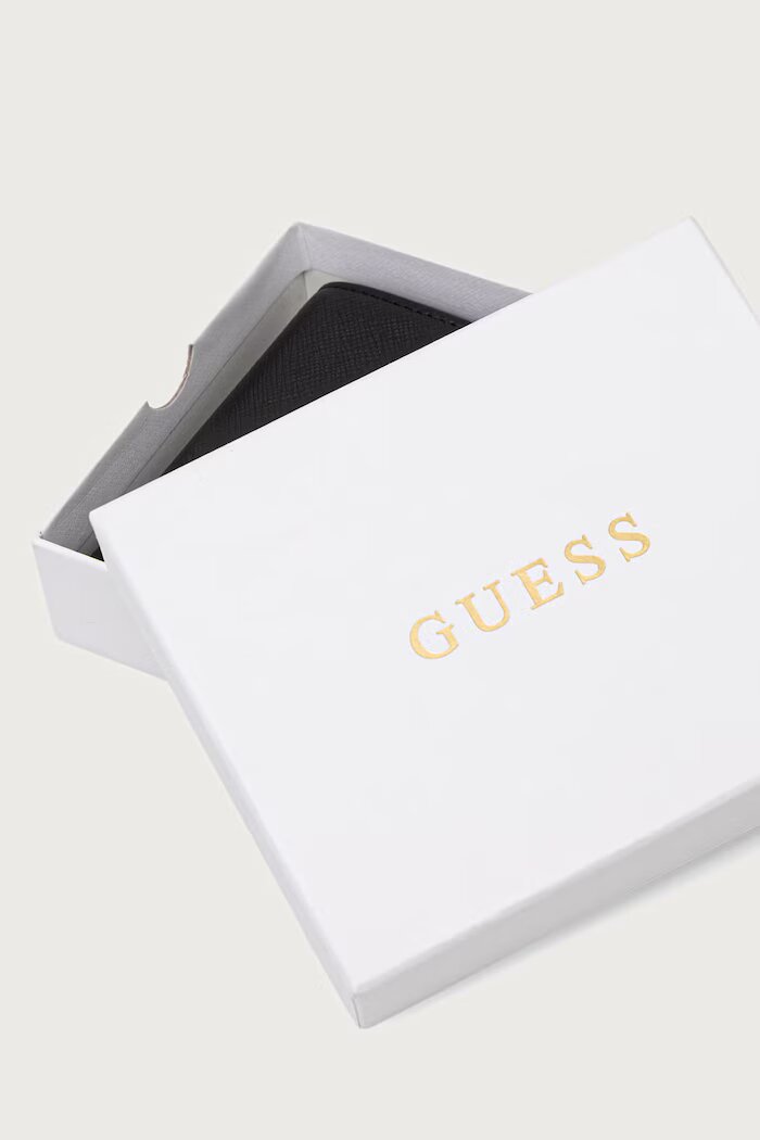 GUESS портфейл мъжки от кожа MILANO черен SMMISL LEA20