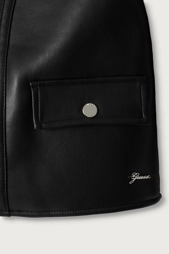 GUESS преходно яке за деца от имитация на кожа черно J6BL05 W3997