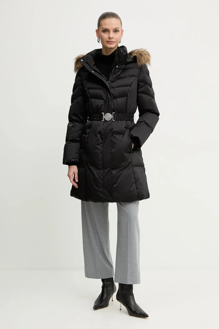 GUESS Пухено яке MARINA в черно зимен модел W5BL30 W2802