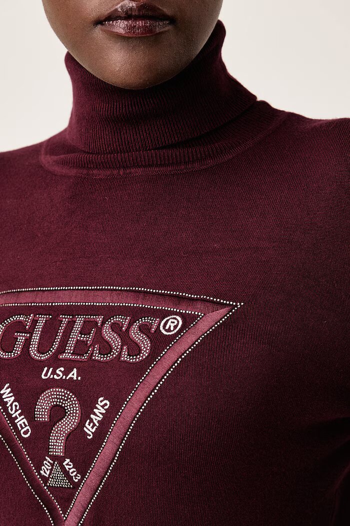 GUESS пуловер дамски с вискоза HALLIE бордо W6BR54 Z1455