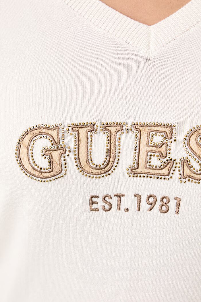 GUESS пуловер дамски с вискоза HANNAH бежов W6BR55 Z1456