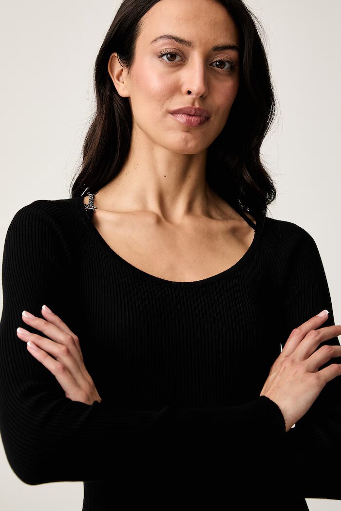 GUESS пуловер дамски с вискоза MEGHAN черен W6YR22 Z0966
