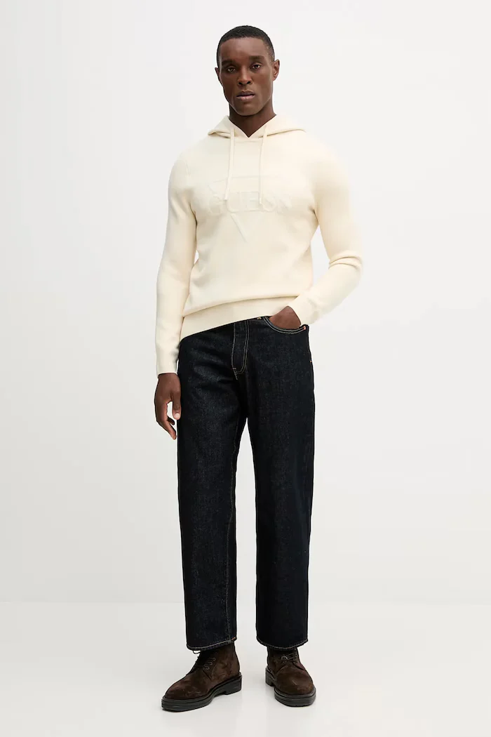 GUESS Пуловер JOBY мъжки в бежово M5BR18 Z0470