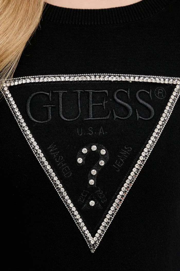 GUESS Пуловер KIARA в черно от лека материя W5YR23 Z2NQ2