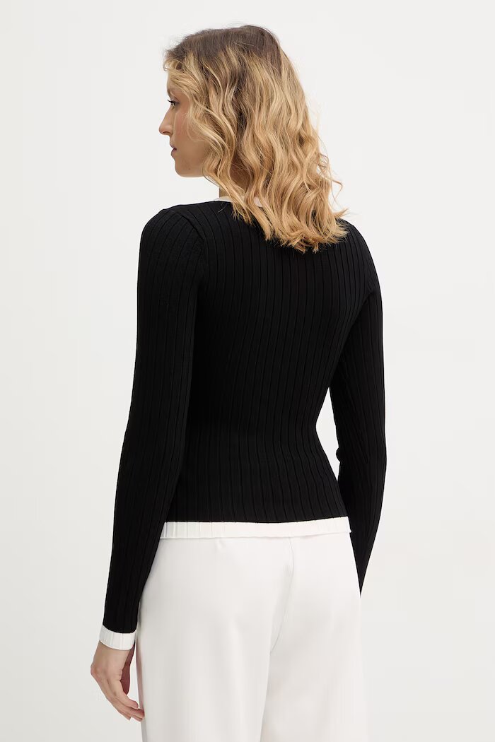 GUESS Пуловер LAUREL в черно от лека материя W6RR26 Z3HP2