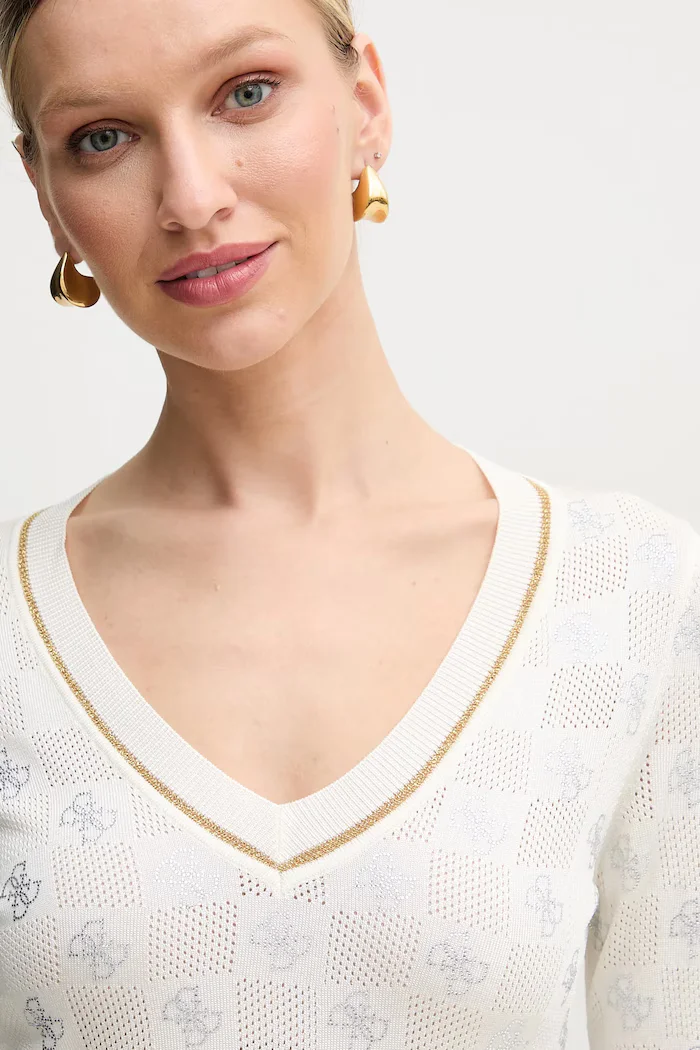 GUESS Пуловер ROSIE дамски в бежово от лека материя W5GR07 Z3D60