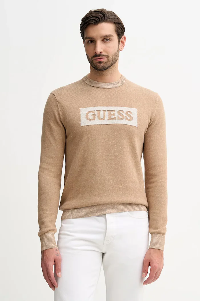 GUESS Пуловер с вълна JACK в бежово M5BR28 Z0531