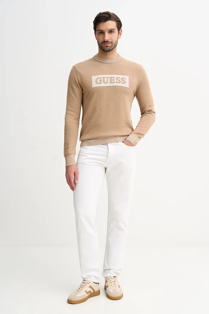 GUESS Пуловер с вълна JACK в бежово M5BR28 Z0531