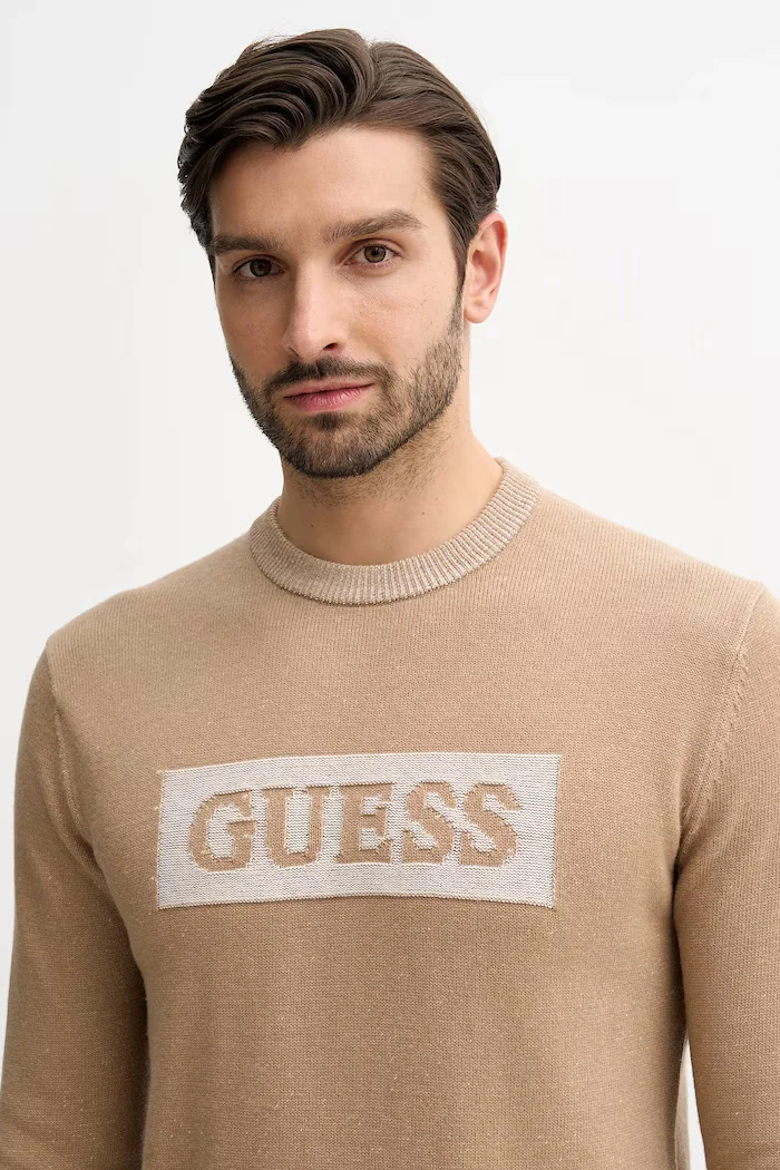 GUESS Пуловер с вълна JACK в бежово M5BR28 Z0531